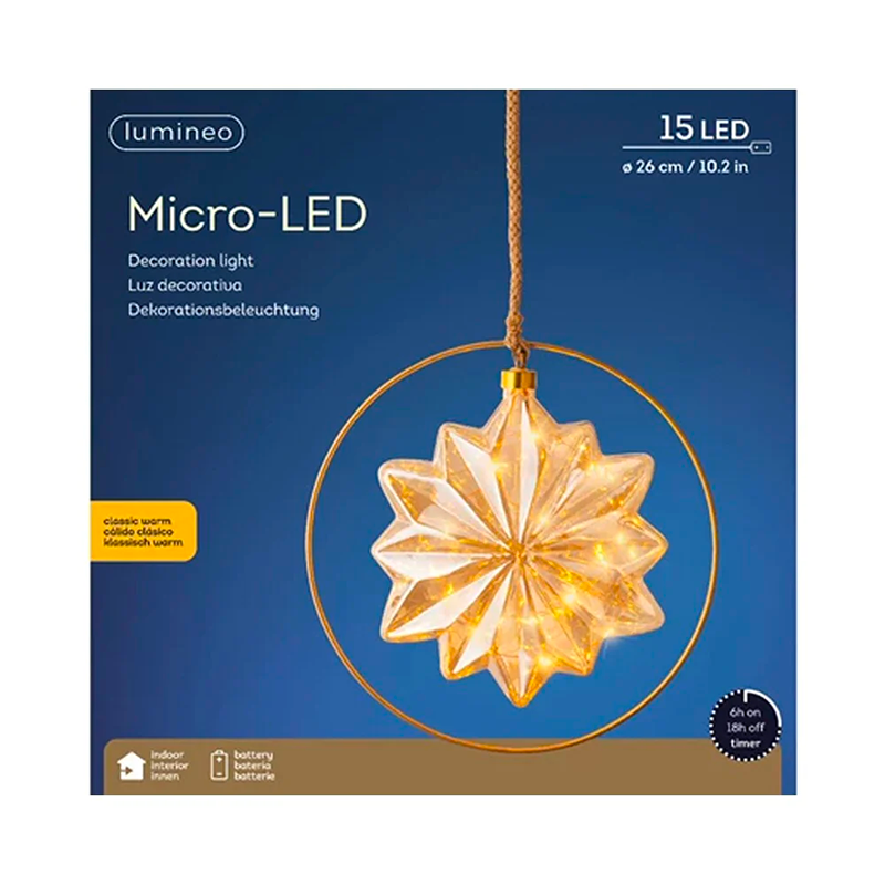 Lampe Microled Stella 15L 26x26 cm
