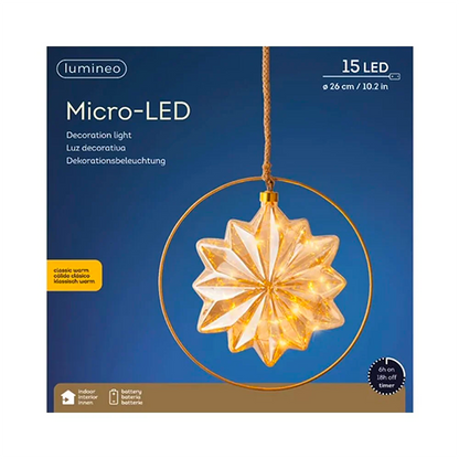 Lampe Microled Stella 15L 26x26 cm