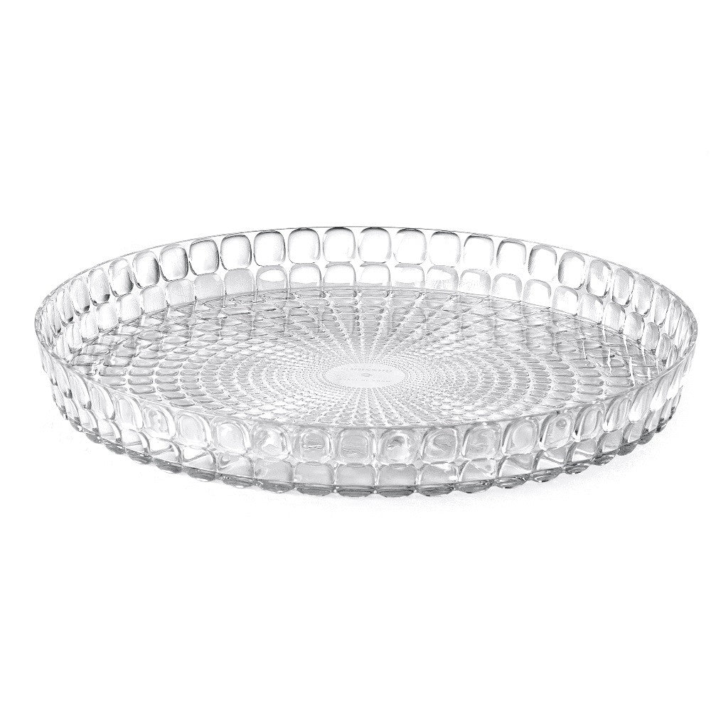 PLATEAU ROND TRANSPARENT TIFFANY