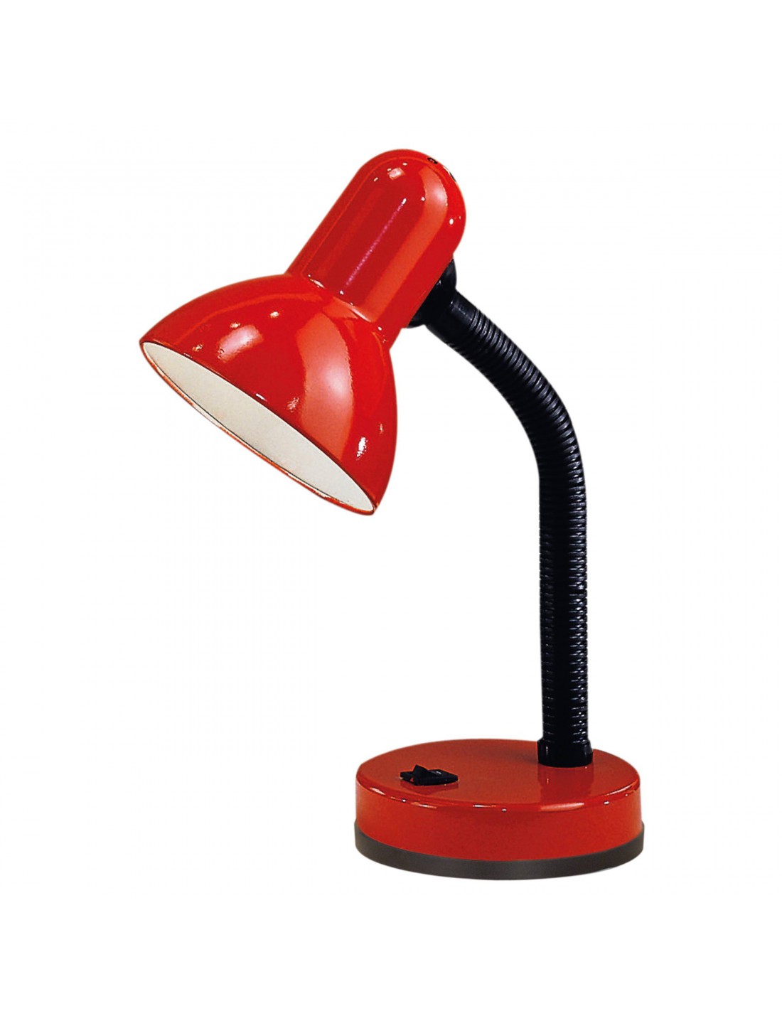 Lampe de bureau rouge basique avec bras flexible Eglo.