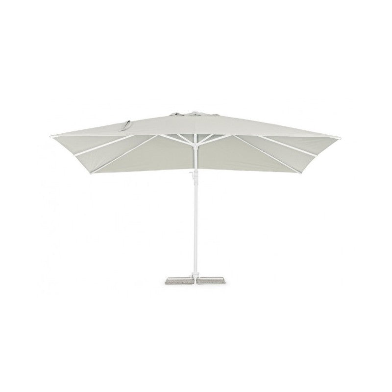 Parasol à Bras Eden 3x4 m - Blanc/ Naturel