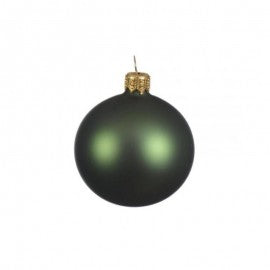 Boule de Noël en verre assortie Vert Clair Mat Brillant 8 cm