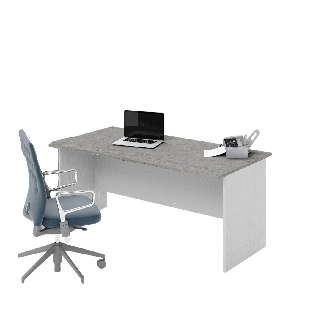 Bureau couleur ciment H74x160x80cm