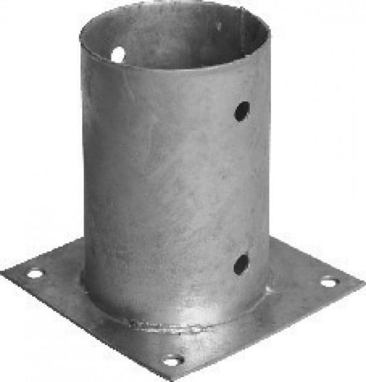 Plaque à fleurs pour fixation de poteaux en bois aux trottoirs - Dimensions H. 150 x Ø 81 cm