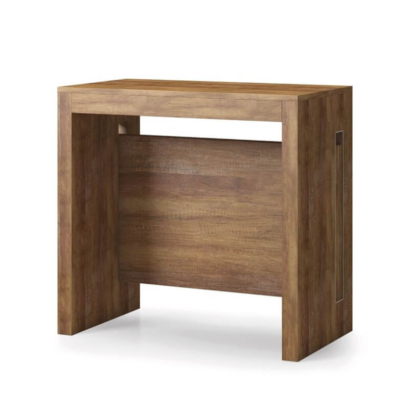 Table Console Transformable Chêne Sombre Canyon 80x44/186x76 