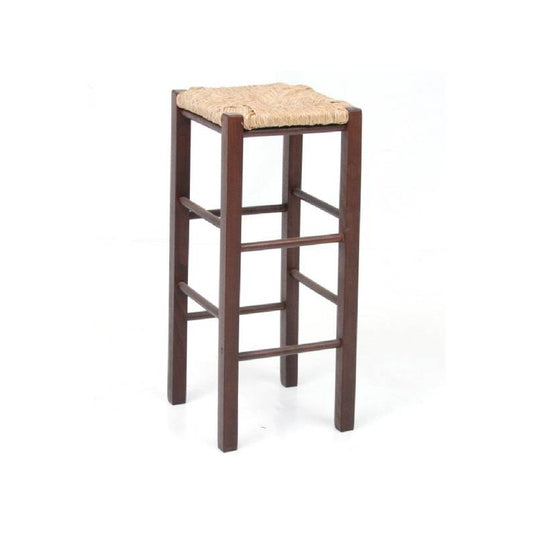 Tabouret en Bois de Hêtre avec Assise en Paille de Seigle - H.70 cm
