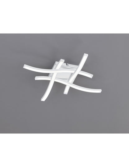 Plafonnier moderne Route 4 Tiges Led 4000k Blanc Trio Lighting