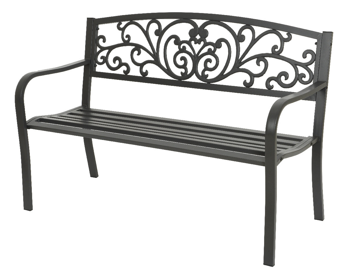Banc d'extérieur en fer gris Belfast