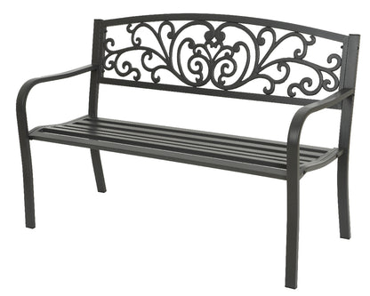 Banc d'extérieur en fer gris Belfast