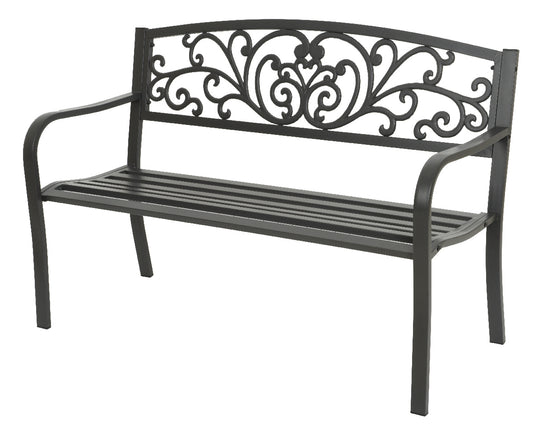 Banc d'extérieur en fer gris Belfast