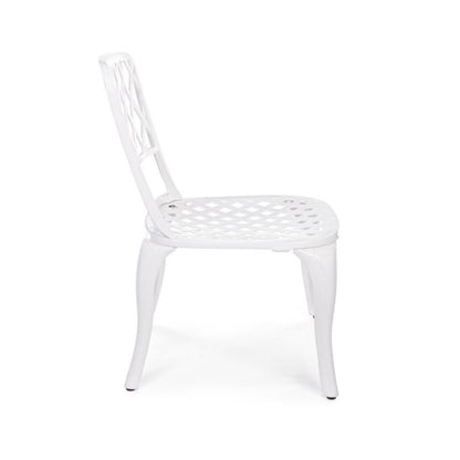 Chaise D'extérieur En Aluminium Blanc Faenza 44x46xh89 Cm