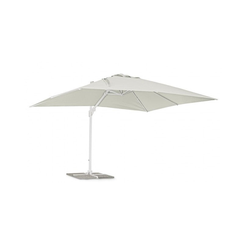 Parasol à Bras Eden 3x4 m - Blanc/ Naturel