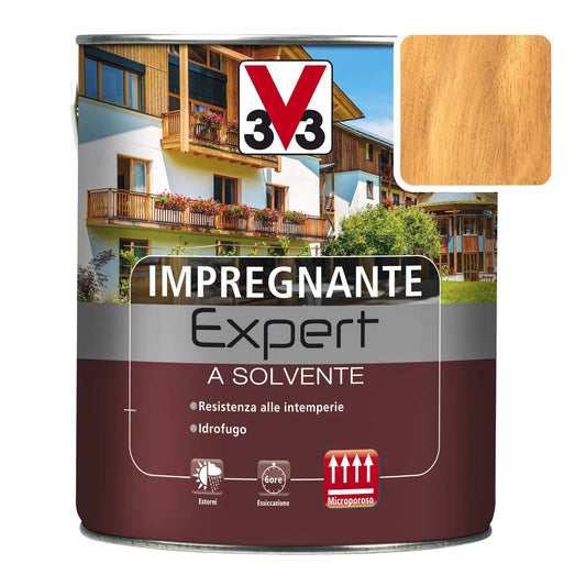 Imprégnateur Solvant Expert 2.5 Noyer Clair pour Protéger les Supports Extérieurs en Bois