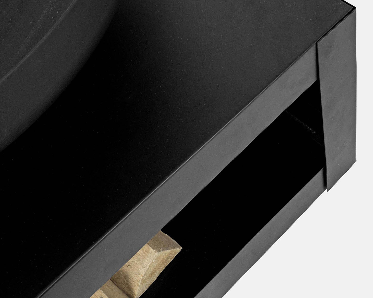 Brasero avec support à bois Efesto Noir 70x38h en Acier