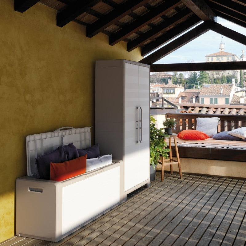 Coffre de Jardin Beige GULLIVER 118 x 49 x H55 cm