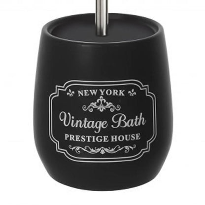 Porte-brosse de toilette noir série New York