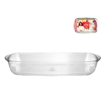 Poêle rectangulaire en verre borosilicate 35×22 cm