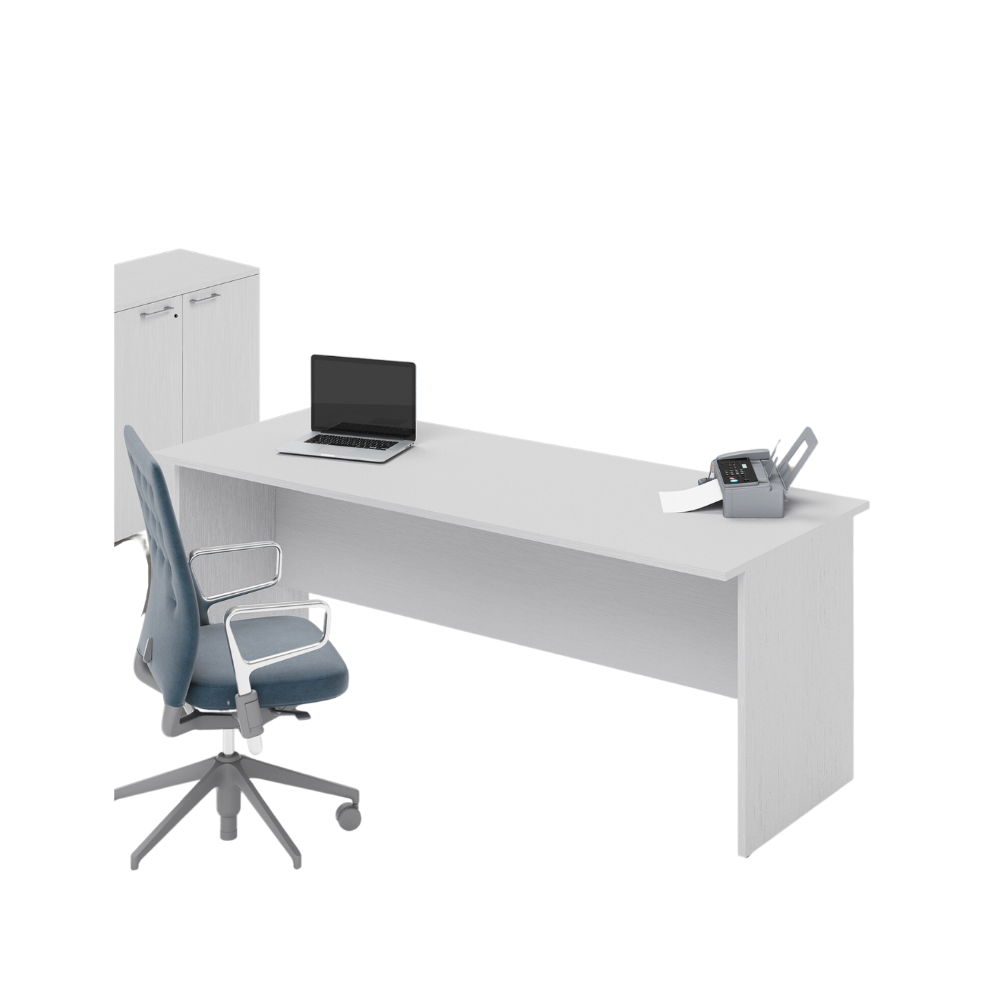 Bureau blanc H74x200x80cm
