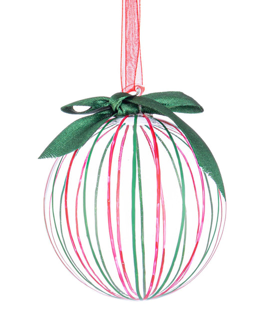 Sphère en Verre Rayure Couleurs Transparentes D80mm