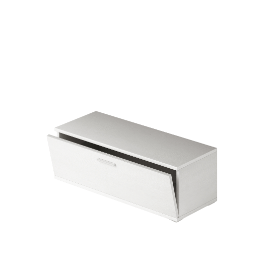 Meuble de Base pour Salon avec Porte Battante, Couleur Blanc