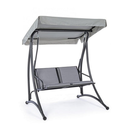 Balançoire deux places en acier Anthracite GRELY 145x120x h185 cm