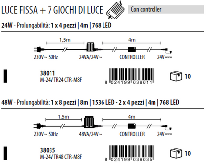 Tente X24V 192 Maxi LED 100 x H400cm - C44