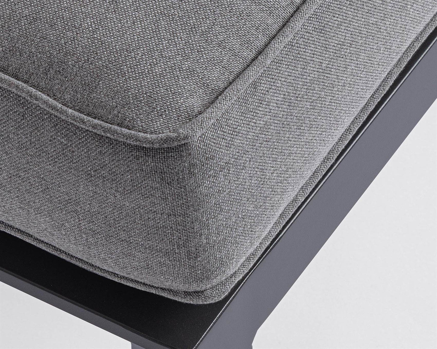 Banc simple avec conteneur Pavlina Anthracite en aluminium, acier et polyester