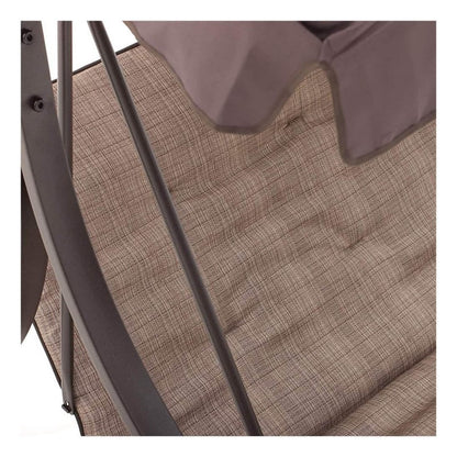 HAITI Balançoire biplace en acier marron 160x112x h163 cm