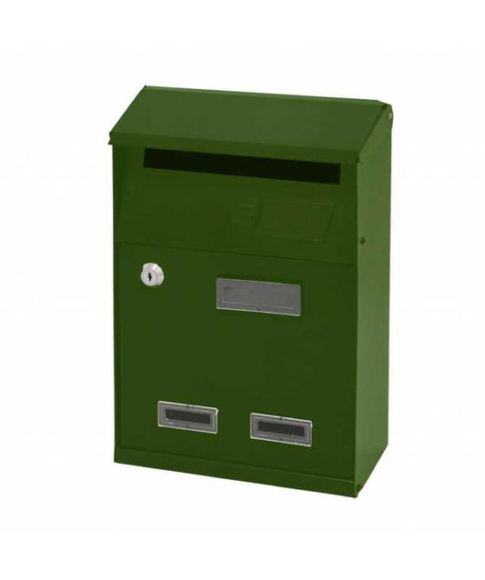 Cassetta postale verde 21x10x33h in acciaio