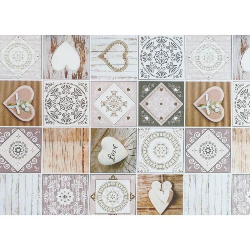 Tapis polyester antidérapant série 'Digit New' "Piasrgrey" - 1 Rt