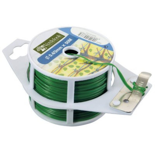 Bobine de sangle agricole en fil de fer plastifié 0,4mm x 50m