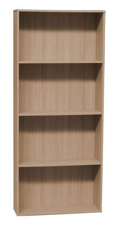 Bibliothèque murale HOMEMANIA avec étagères en bois marron - 73 x 24 x 170 cm