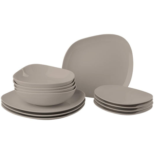 Servizio di piatti tortora 27x24x22 cm