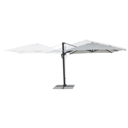 Parasol à Bras en Aluminium Ines 3x3m - Gris Clair