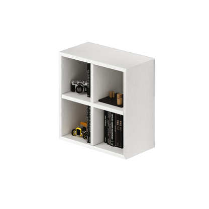 Armoire Murale 4 Compartiments Avec Porte, Couleur Blanc, H60x60x30cm
