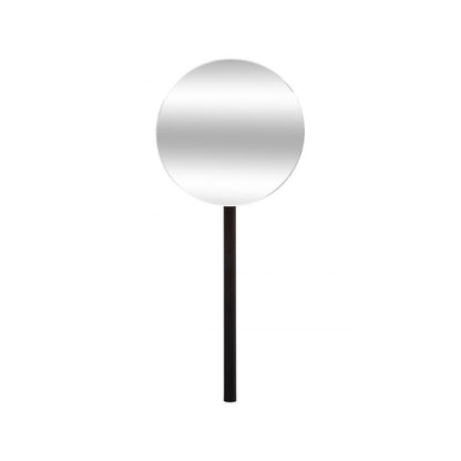 Miroir moderne avec porte-objet jaune diamètre 14x h35 cm