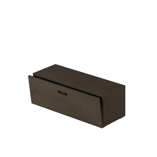 Meuble de Base pour Salon avec Porte Battante, Couleur Boue