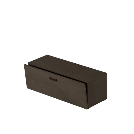 Meuble de Base pour Salon avec Porte Battante, Couleur Boue