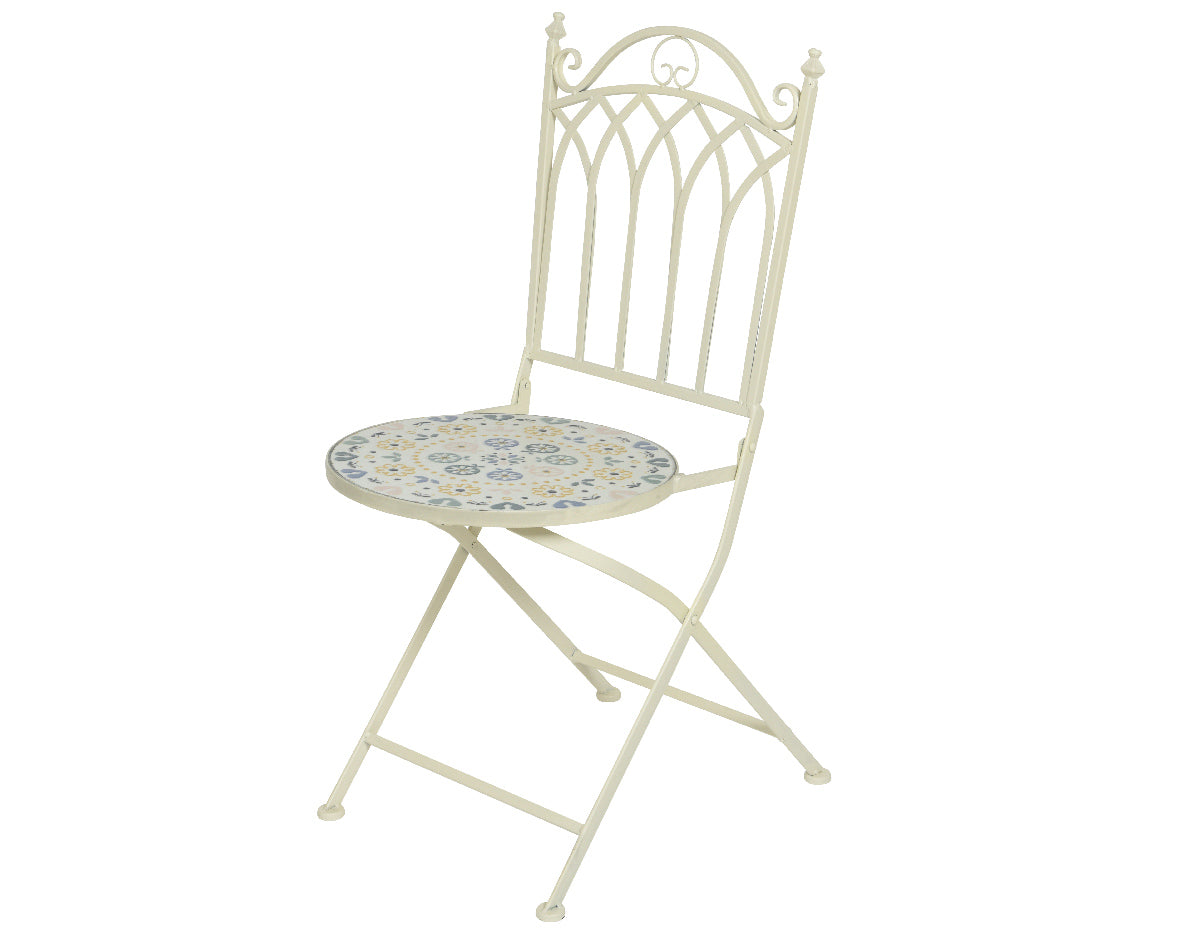 Chaise de bistro pliante d'extérieur en fer Marta