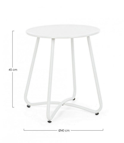 Table basse en métal Wissant Blanc D40