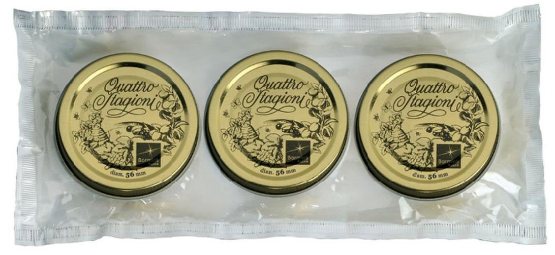 <h2>Lot de 3 Bouchons 4 Saisons de 56 mm</h2><p>Idéal pour fermer les pots et les bocaux en verre.</p><h3>Caractéristiques :</h3><ul><li>Diamètre : 56 mm</li></ul>