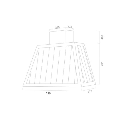 Hotte aspirante GARAGE METAL en inox bruni 110 cm