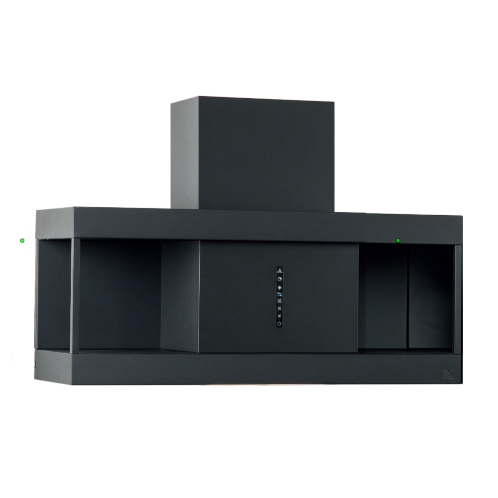 Hotte Aspirante Étagère Urbaine en Acier Inoxydable Brossé, 90 cm