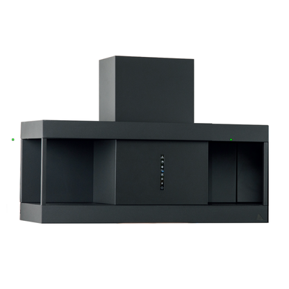 Hotte Aspirante Étagère Urbaine en Acier Inoxydable Brossé, 90 cm