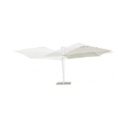 Parasol à Bras Eden 3x4 m - Blanc/ Naturel