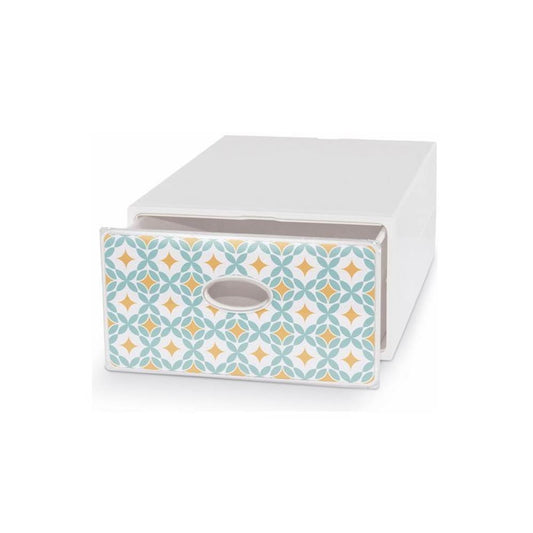 Tiroir conteneur de rangement polyvalent 28x40x15 H qbox 70's Domopak