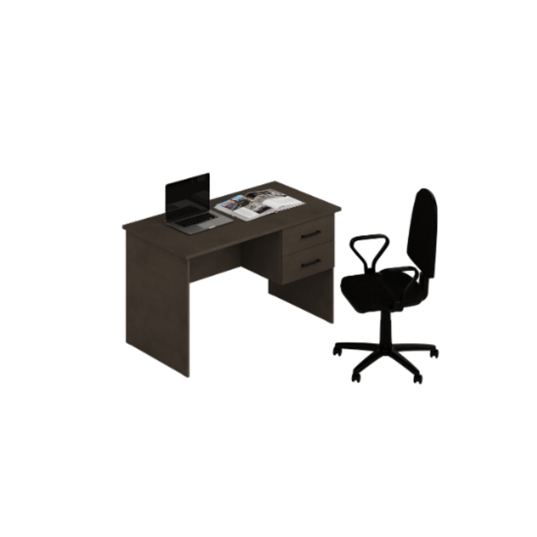 Bureau de chambre avec deux tiroirs couleur Mud H75x119x64cm