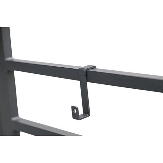 Kit 6 pz di ganci in alluminio verniciato.