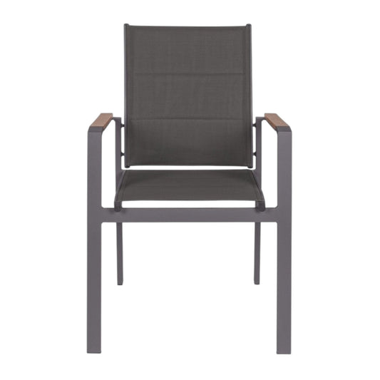 Sedia con braccioli Kubik Antracite Sj61