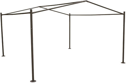 Gazebo Certeli carré forme Abri coloris graphite-ardoise 4x4